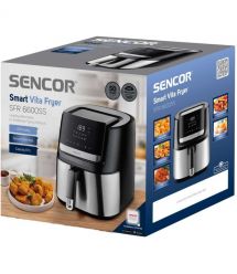 Sencor Мультипечь Vita, 1600Вт, чаша-6.5л, сенсорное управл., 10 программ, нерж. сталь, пластик, черный