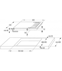 Gorenje Комплект (духовка электрическая BO6735E02BK + поверхность газовая G641EB), 740147, чорн