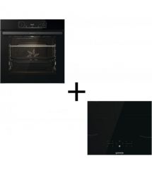 Gorenje Комплект (духовка электричесская BOS6737E06BG +поверхность индукционная GI6401BSC), 743032, чорн