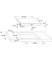 Gorenje Комплект (духовка электричесская BOS6737E06BG +поверхность индукционная GI6401BSC), 743032, чорн