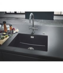 Grohe Мойка кухонная K700U кварц. композит, прямоуг., без крыла, 610х460х210мм, чаша - 1, врезная, черный гранит