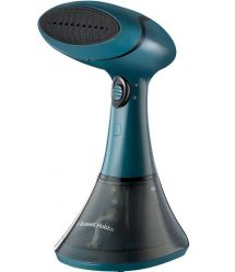 Russell Hobbs Отпариватель компактный Steam Genie, 1800Вт, 200мл, постоянный пар - 28гр, нерж. сталь, черно-бирюзовый