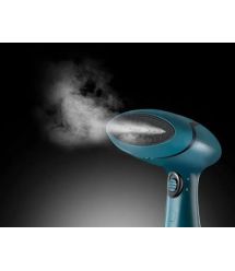 Russell Hobbs Отпариватель компактный Steam Genie, 1800Вт, 200мл, постоянный пар - 28гр, нерж. сталь, черно-бирюзовый