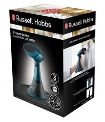 Russell Hobbs Отпариватель компактный Steam Genie, 1800Вт, 200мл, постоянный пар - 28гр, нерж. сталь, черно-бирюзовый