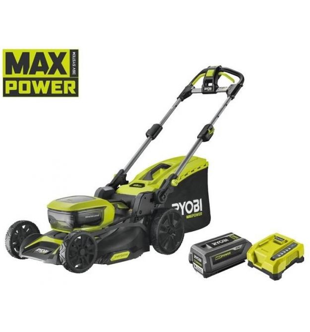 Ryobi Газонокосилка аккумуляторная Max Power RY36LMX46A-150 36В акб 1х5А·ч 46см 55л 25-75мм 22.5кг