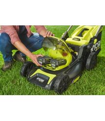 Ryobi Газонокосилка аккумуляторная Max Power RY36LMX46A-150 36В акб 1х5А·ч 46см 55л 25-75мм 22.5кг