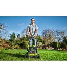 Ryobi Газонокосилка аккумуляторная ONE+ RY18LMX40B-0 18В 40см 40л 25-70мм 18.2кг без АКБ и ЗУ