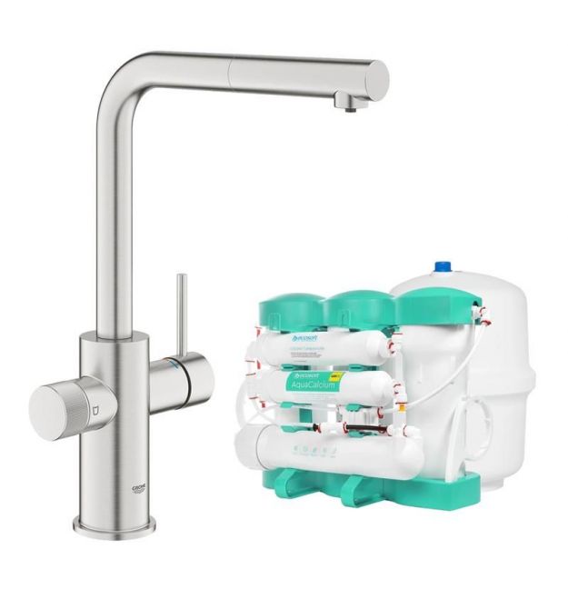 Grohe Комплект смесителя для кухни с выдвижным изливом Blue Pure Minta с фильтр