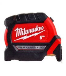 Milwaukee Рулетка Premium, 5мх27мм, с фиксатором сматывания, АБС-пластик, магнит