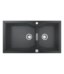 Grohe Мойка кухонная K700, гранит, прямоуг., без крыла, 838x560x241мм, чаша - 2, врезная, серый гранит