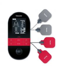 Beurer Электростимулятор для мышц, аккумулятор, 64 программы, функция разогрева, вес - 0.125кг, черный