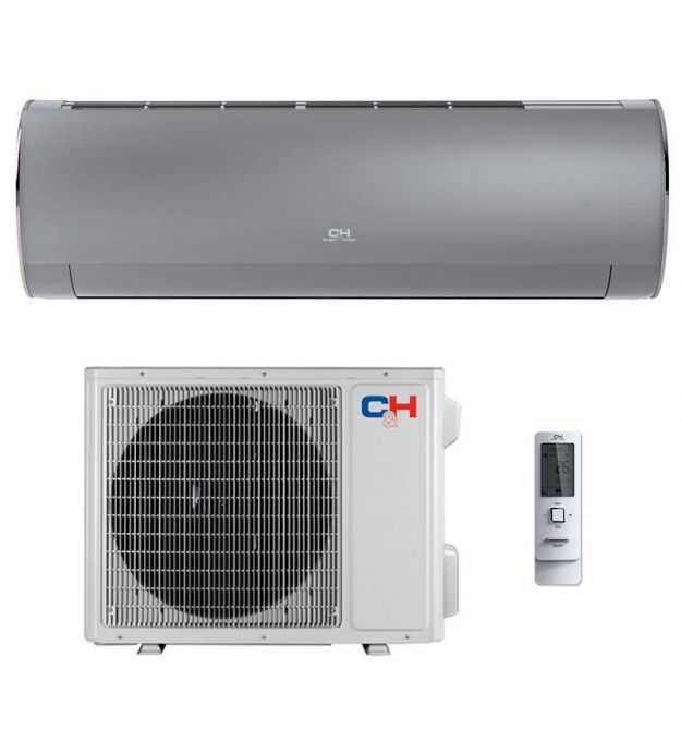 Cooper&Hunter Кондиционер Daytona CH-S09FTXD2-SC, 25 м2, инвертор, A++/A+++, до -25°С, Wi-Fi, R32, серебристый
