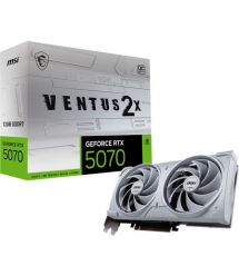 MSI Видеокарта GeForce RTX 5070 12GB GDDR7 VENTUS 2X OC WHITE