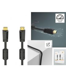 HAMA Кабель HDMI - HDMI 4K Ethernet Gold 10 m Black