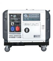 Könner & Söhnen Генератор дизельный KS 9300DE-1/3 ATSR,230/400В,6.5/6.0кВт,7.5/7.0кВт,1/3Фазы, АВР(ATS), электростартер, 168кг