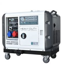 Könner & Söhnen Генератор дизельный KS 9300DE-1/3 ATSR,230/400В,6.5/6.0кВт,7.5/7.0кВт,1/3Фазы, АВР(ATS), электростартер, 168кг