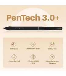 Huion Графический планшет 6.3"x3,9" Inspiroy Frego S, BT, USB-C, черный