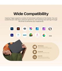 Huion Графический планшет 6.3"x3,9" Inspiroy Frego S, BT, USB-C, черный