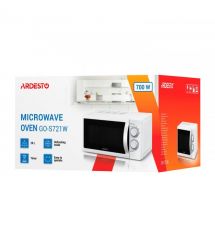 ARDESTO Микроволновая печь, 20л, мех. управл., 700Вт, откр.ручкой, белый