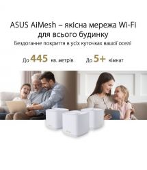 ASUS Маршрутизатор ZenWiFi XD5 3PK AX3000 1xGE LAN 1xGE WAN MU-MIMO MESH