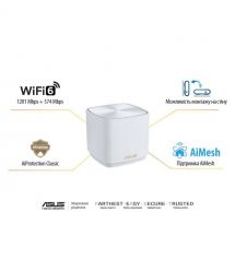 ASUS Маршрутизатор ZenWiFi XD4 2PK PLUS white AX1800 1xGE LAN 1x1GE WAN WPA3 OFDMA MESH