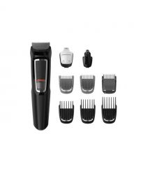 Philips Триммер Series 3000 для бороды, усов, носа и головы, акум., роторный мотор, насадок-5, сталь, черный