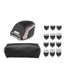 Remington Машинка для стрижки Quickcut Pro, сеть+акум., роторный мотор, насадок-12, титан.напыл., черный