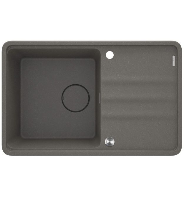 Deante Мойка кухонная Momi, гранит, прямоуг., с крылом, 780х500х230мм, чаша - 1, врезная, антрацит + кухонная доска