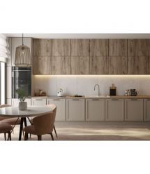 Deante Мойка кухонная Momi, гранит, прямоуг., с крылом, 780х500х230мм, чаша - 1, врезная, алебастр + кухонная доска