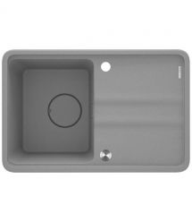 Deante Мойка кухонная Momi, гранит, прямоуг., с крылом, 670х440х230мм, чаша - 1, врезная, серый + кухонная доска
