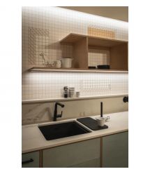 Deante Мойка кухонная Momi, гранит, квадрат, без крыла, 500х440х230мм, чаша - 1, универсальная, черный матовый + кухонная доска