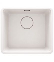 Deante Мойка кухонная Momi, гранит, квадрат, без крыла, 500х440х230мм, чаша - 1, универсальная, алебастр+ кухонная доска