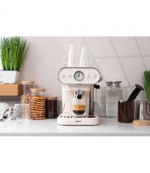 ARDESTO Кофеварка рожковая Vintage Dream 1.2л, молотый, ручной капучинатор, подогрев чашек, бежевый