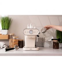 ARDESTO Кофеварка рожковая Vintage Dream 1.2л, молотый, ручной капучинатор, подогрев чашек, бежевый