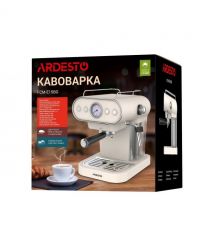 ARDESTO Кофеварка рожковая Vintage Dream 1.2л, молотый, ручной капучинатор, подогрев чашек, бежевый