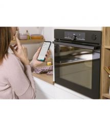 Gorenje Духовой шкаф электрический, 77л, A+,TouchFree, пар, дисплей, Wi-Fi упр, пиролиз, приготовл. на разн. уровнях, нерж