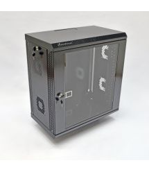 Шафа 12U, 600х350х640 мм (Ш*Г*в), акрилове скло, чорний