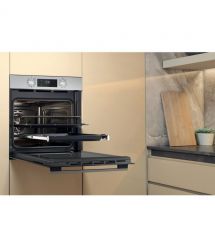 Whirlpool Духовой шкаф электрический, 71л, A+, дисплей, конвекция, телескопические направляющие, нерж