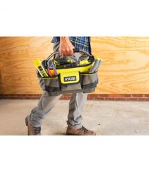 Ryobi Сумка для инструмента RSSSOT1, 17л, открытая, жесткая конструкция, полиэстер, 25х32х20см