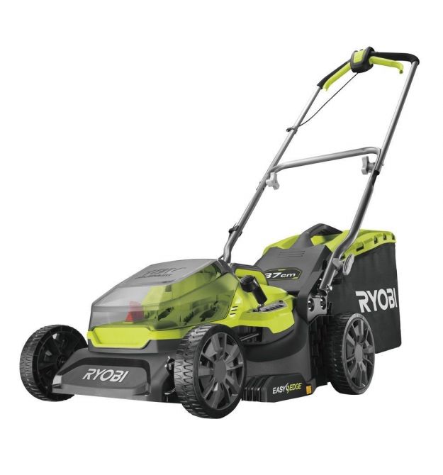Ryobi Газонокосилка аккумуляторная RY18LM37A-140, ONE+ 18В, 1х4Ач, 37см, 45л, 25-70см, EasyEdge, мульчирование, 16кг