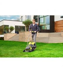 Ryobi Газонокосилка аккумуляторная RY18LM37A-140, ONE+ 18В, 1х4Ач, 37см, 45л, 25-70см, EasyEdge, мульчирование, 16кг