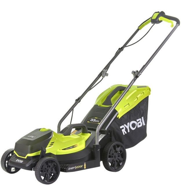 Ryobi Газонокосилка аккумуляторная ONE+ RLM18X33B-40 18В акб 1х4А·ч 33см 35л 25-65мм 8.7кг