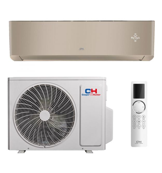 Cooper&Hunter Кондиционер Supreme Continental CH-S12FTXAL2-GD, 35 м2, инвертор, A+++/A+++, до -25°С, Wi-Fi, R32, золотой