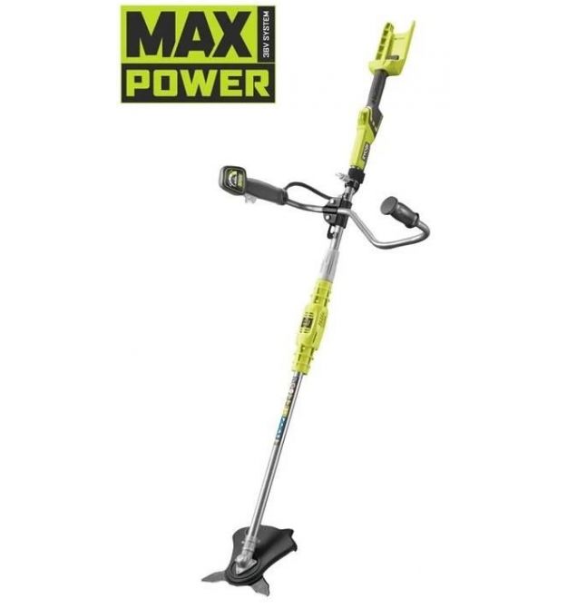 Ryobi Триммер садовый аккумуляторный Max Power RBC36X26BG2-0 36В 26см нож/леска 30см эргоремни Vertebrae 3.7кг без АКБ и ЗУ