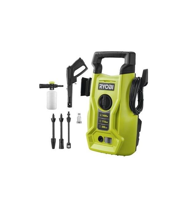 Ryobi Минимойка высокого давления RY110PWA 1400Вт 110бар 390л/ч шланг 5м 5.6кг