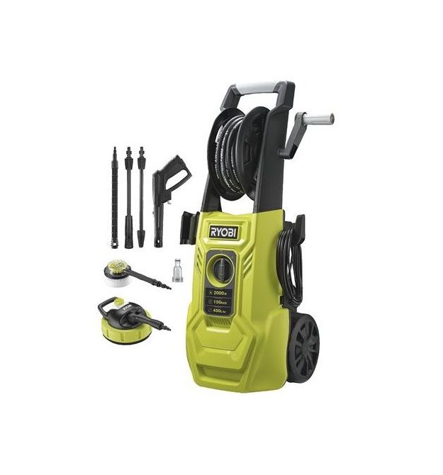 Ryobi Минимойка высокого давления RY150PWA 2000Вт 150бар 450л/ч шланг 8м 11.2кг