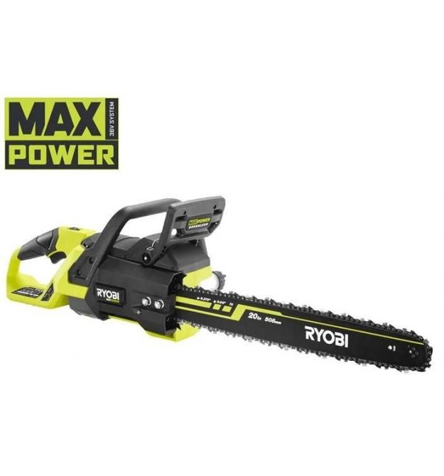 Ryobi Пила цепная аккумуляторная RY36CSX50A-0, 36В MAX POWER, шина 50см Oregon, бесщеточная, 18.5м/с, без АКБ и ЗП