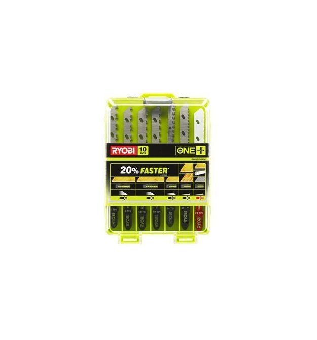 Ryobi Пилочки для лобзика Ryobi RAK10JSBWM 5132002811, набор 10 шт, для дерева и металла