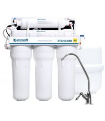 Ecosoft Фильтр обратного осмоса Standard 5-50P с насосом и минерализатором, мембрана 50gpd, кран капля