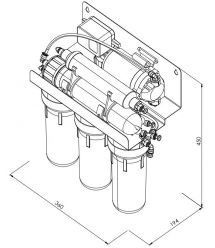 Ecosoft Фильтр обратного осмоса Standard 5-50P с насосом и минерализатором, мембрана 50gpd, кран капля